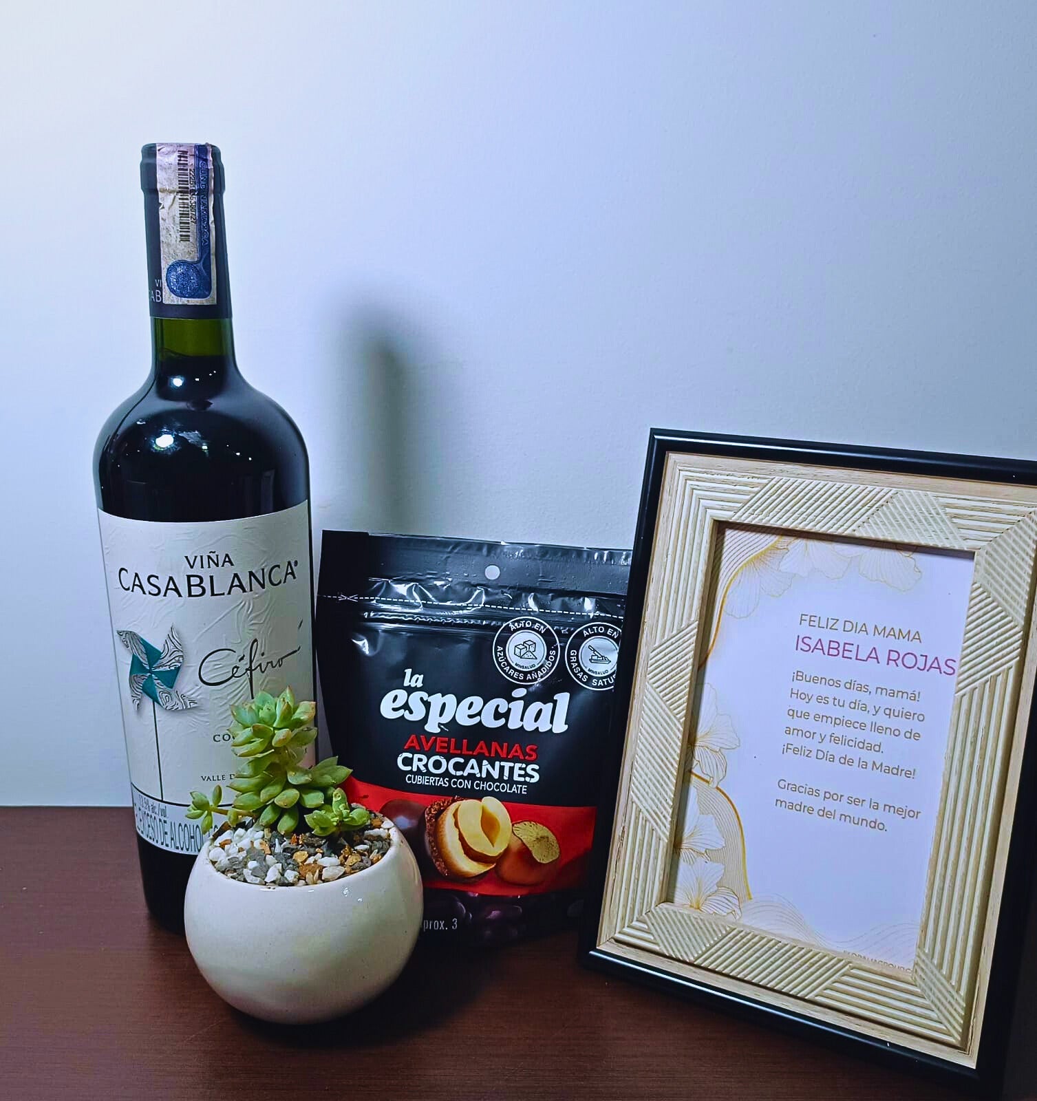 Suculenta especial + viña casa blanca